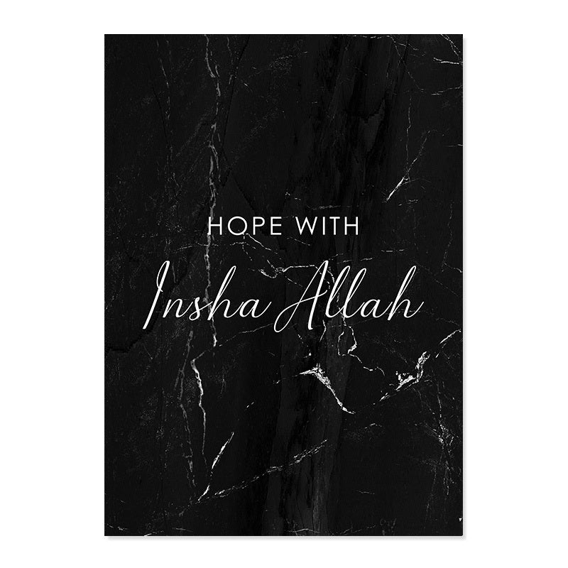 Inspirational Islamic Quote Poster Canvas Paintings