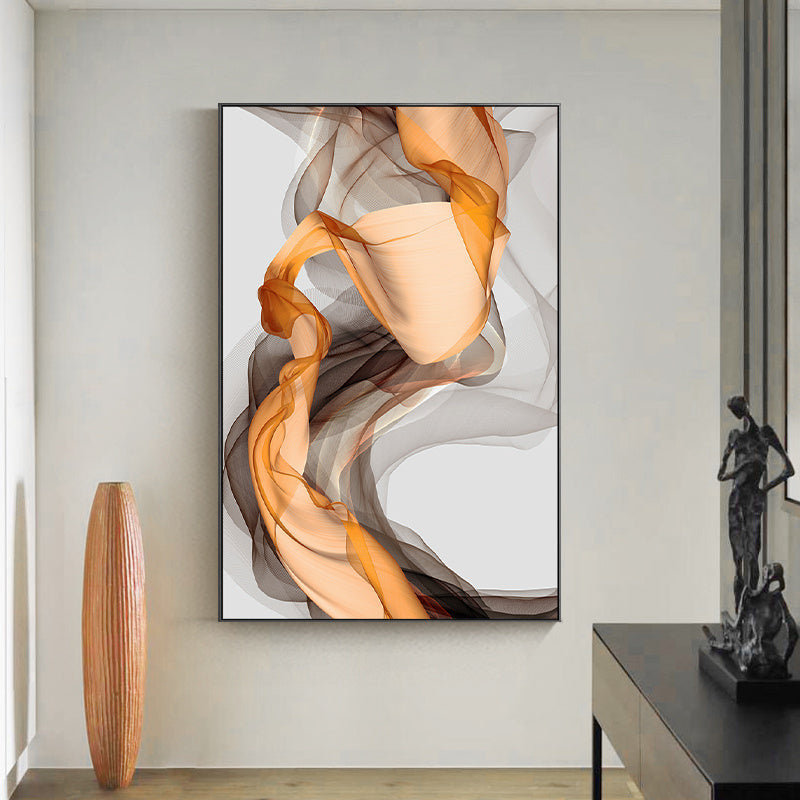Stunning Abstract Yellow Grey Canvas Painting | Multi-Panel Wall Art for Home Decor
