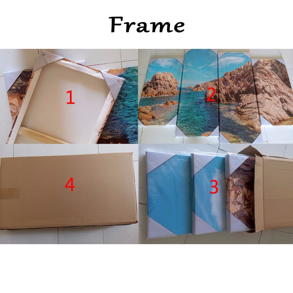 Transform Your Space with Stunning Sunset Beach Waves 5 Panel Wall Art HD