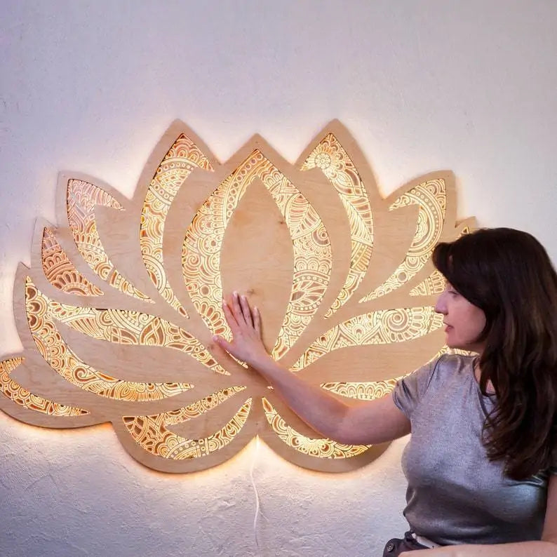 Elevate Your Yoga Sanctuary with Exquisite Decorative Art Ornaments | Lotus Flower Mandala