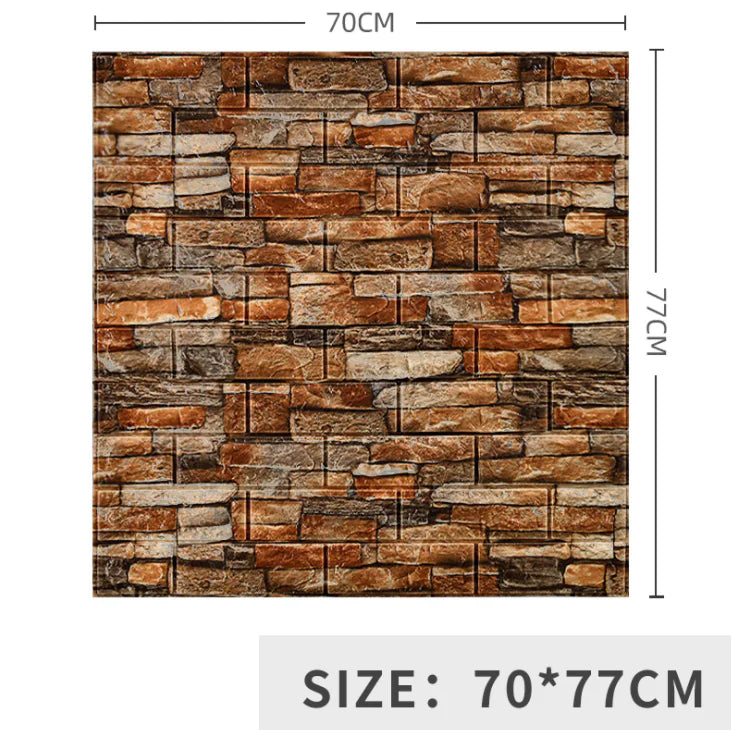 Transform Your Home with Realistic Brick Pattern Wall Stickers