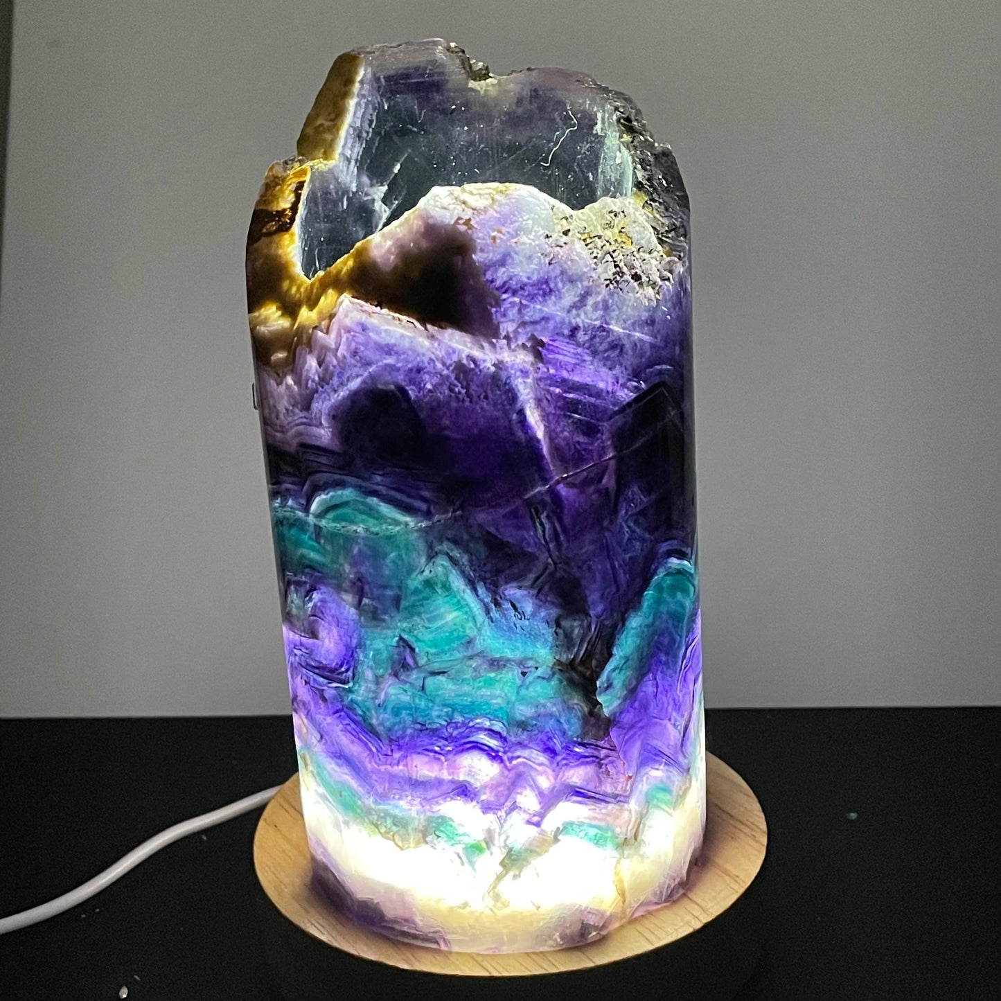 Natural Rainbow Fluorite Lamp for Sale | Home Decor Sale | Interior Design Accents | Modern Panel Art | Free Worldwide Shipping
