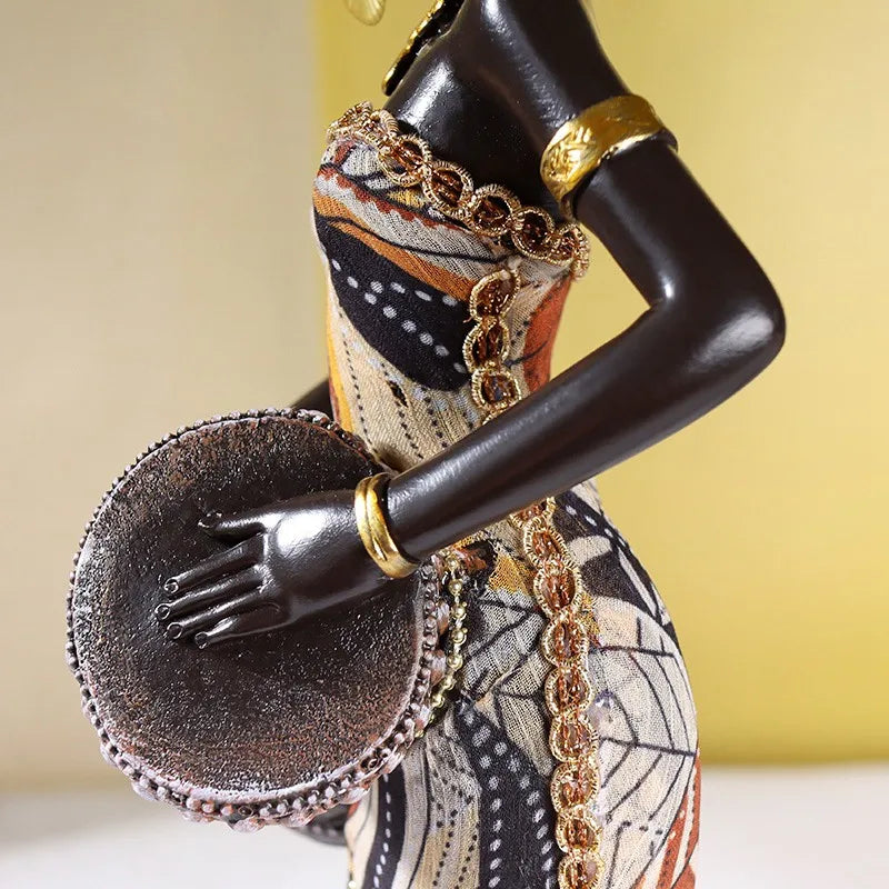 Vilead Resin African Women Statue - Elevate Your Home with Timeless Elegance | Interior Design Accents