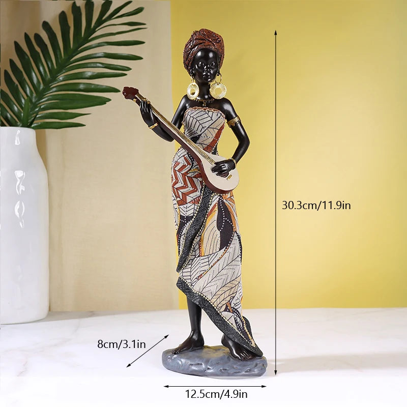Vilead Resin African Women Statue - Elevate Your Home with Timeless Elegance | Interior Design Accents