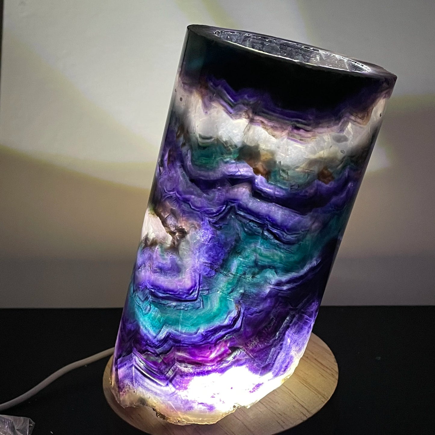 Natural Rainbow Fluorite Lamp for Sale | Home Decor Sale | Interior Design Accents | Modern Panel Art | Free Worldwide Shipping