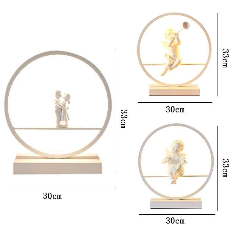 Romantic Angel Doll LED Table Lamp β Modern Home Accessories for Cozy Living Spaces