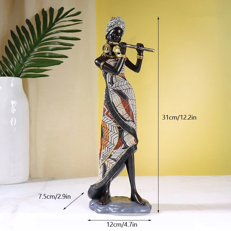Vilead Resin African Women Statue - Elevate Your Home with Timeless Elegance | Interior Design Accents