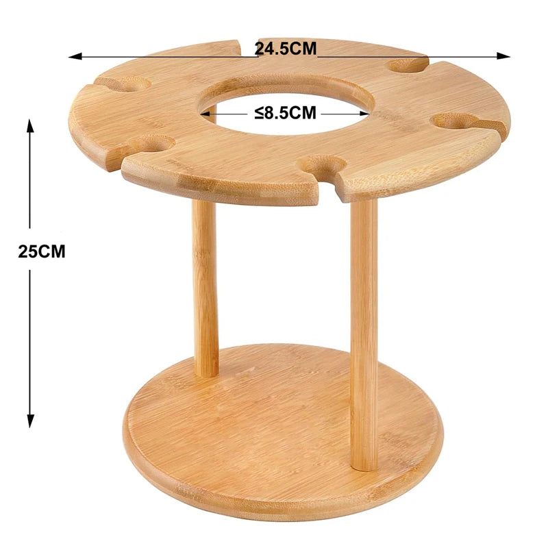 Unique Home Decor: Bamboo Wine Glass Rack – Elegant and Eco-Friendly Stemware Storage!