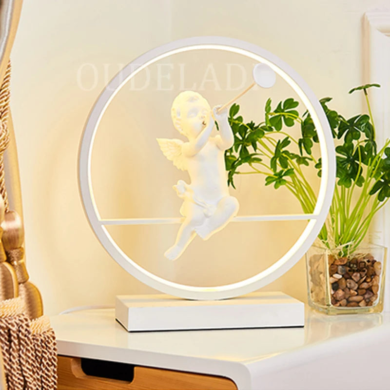 Romantic Angel Doll LED Table Lamp β Modern Home Accessories for Cozy Living Spaces