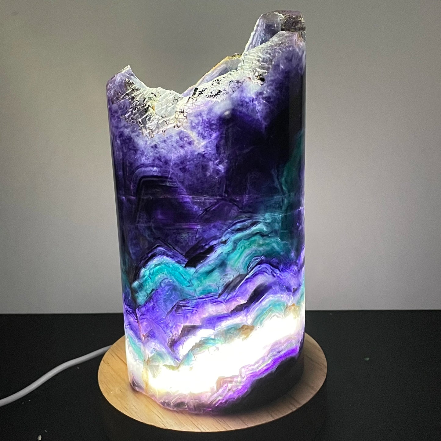 Natural Rainbow Fluorite Lamp for Sale | Home Decor Sale | Interior Design Accents | Modern Panel Art | Free Worldwide Shipping