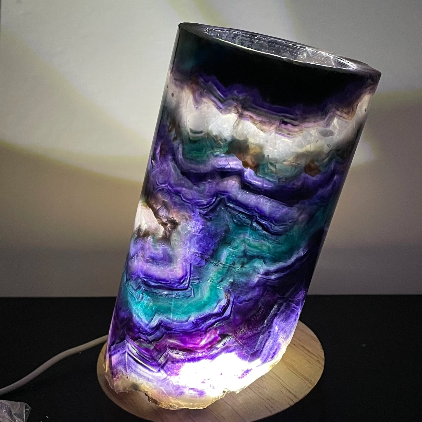 Natural Rainbow Fluorite Lamp for Sale | Home Decor Sale | Interior Design Accents | Modern Panel Art | Free Worldwide Shipping
