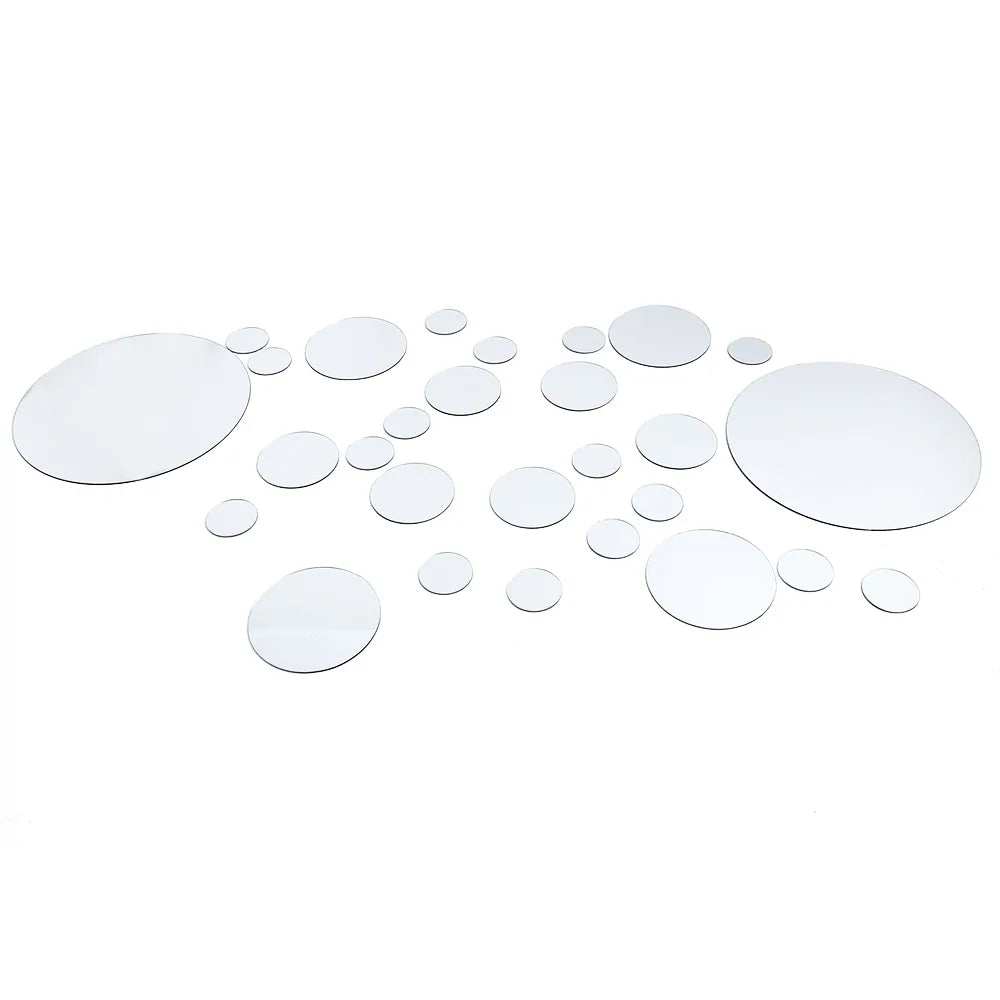 Enhance Your Home Decor with 3D Mirror Wall Sticker Set - Stylish and Easy to Apply