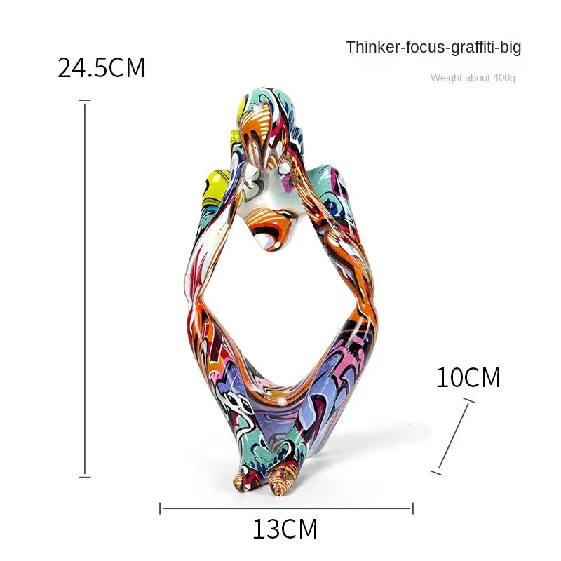 Transform Your Space with Resin Thinker Statue - Abstract Art Home Decor Accents | Free Shipping & Up to 70% Off!
