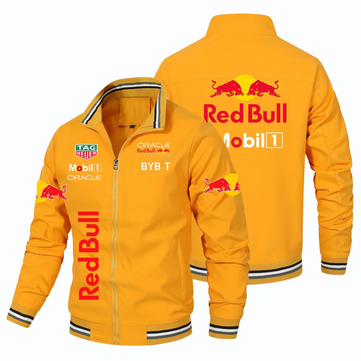 2025 New Retro Style Red Bull Motorcycle Jacket Racing Jacket Windbreaker Outdoor Sports Bicycle Jacket Men's Top Coat