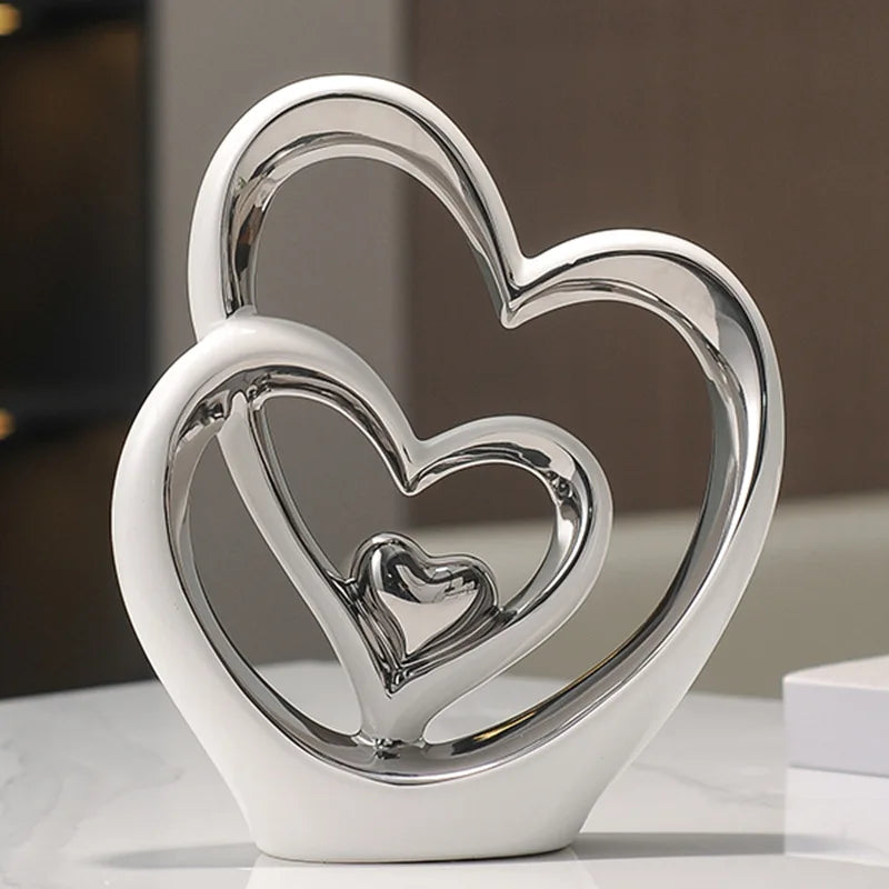 Home Accessories Sale | Elegant Ceramic Heart Ornament for Interior Design | Free Shipping Worldwide