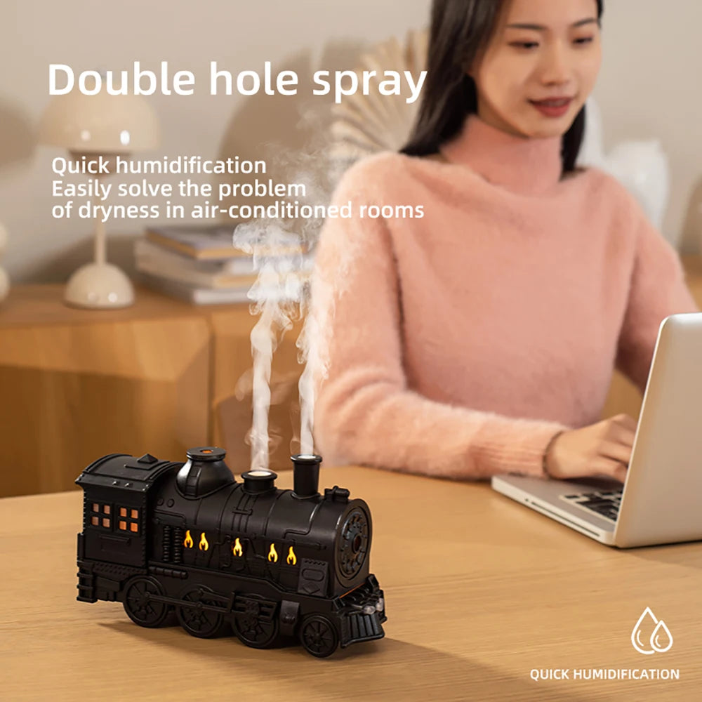 Retro Train Ultrasonic Air Humidifier: A Unique Home Accessory for Aromatherapy and Interior Design Accents