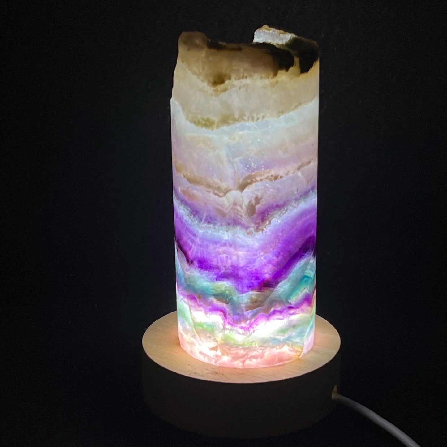 Natural Rainbow Fluorite Lamp for Sale | Home Decor Sale | Interior Design Accents | Modern Panel Art | Free Worldwide Shipping