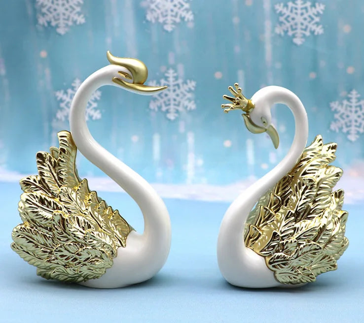 Luxury Swan Figurine Set β Elegant Home Accessories for Interior Design Accents | Free Worldwide Shipping!