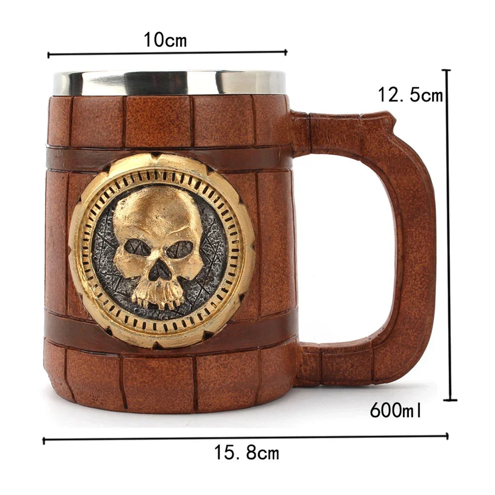 Viking Style Insulated Beer Mug – Unique Home Accessories for Hot and Cold Drinks