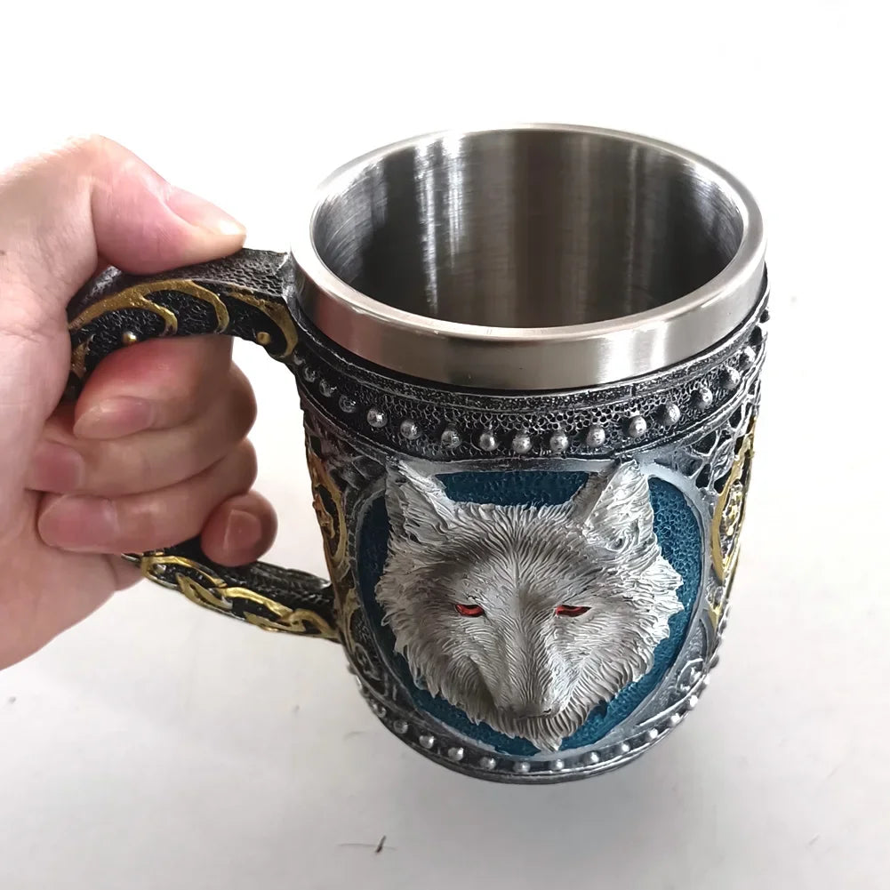 Viking Style Insulated Beer Mug – Unique Home Accessories for Hot and Cold Drinks