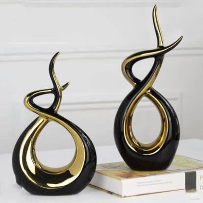 Modern European Ceramic Lover Figurines β Elegant Home Accessories for Artful Living
