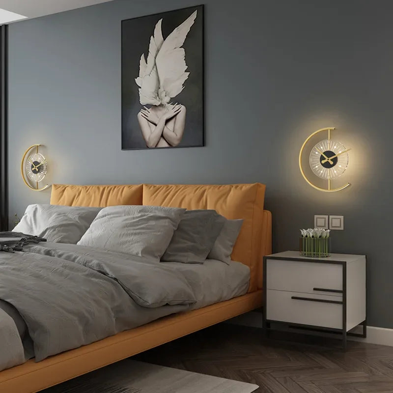 Illuminate & Elevate Your Space with the Modern LED Wall Lamp Clock β A Fusion of Functionality & Style!
