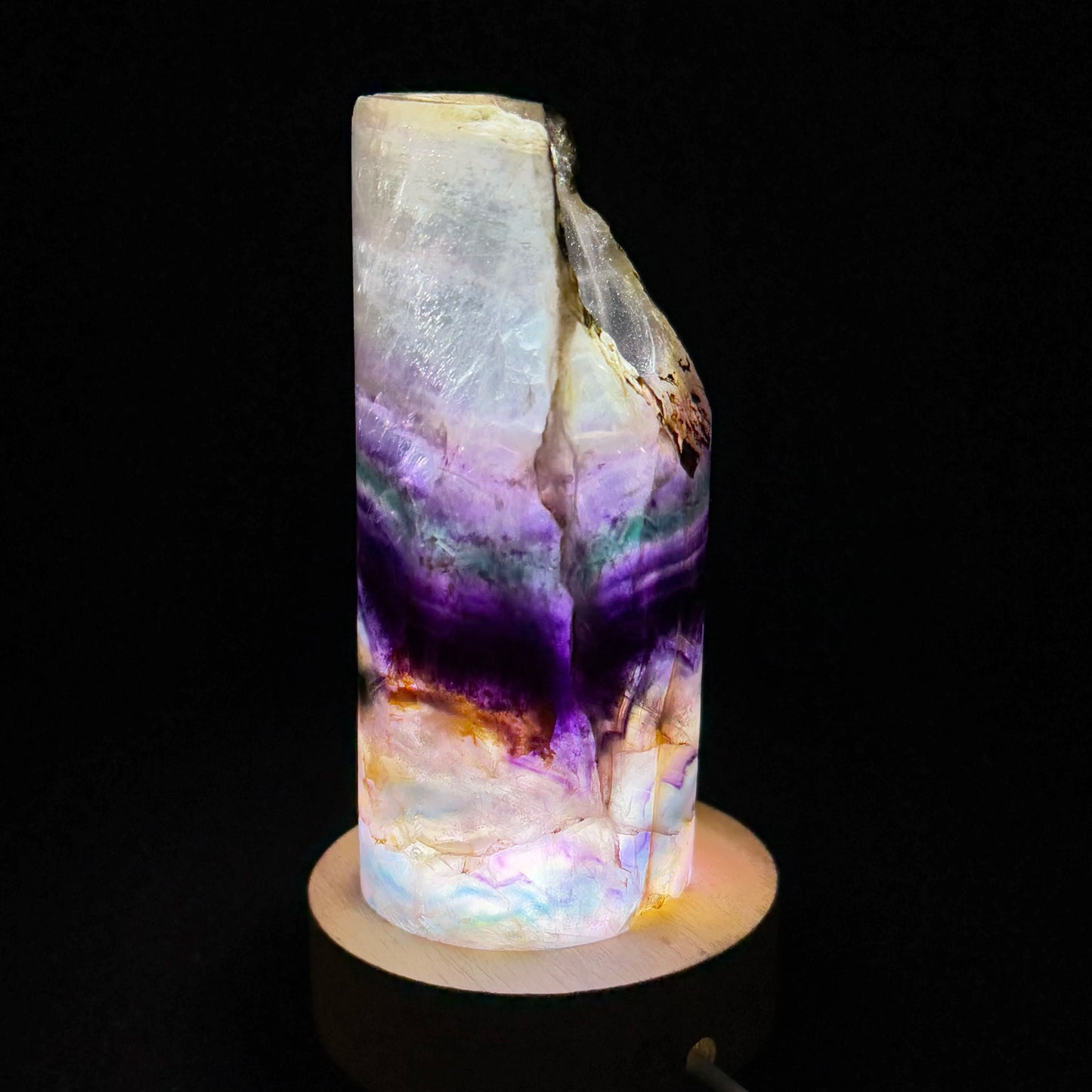Natural Rainbow Fluorite Lamp for Sale | Home Decor Sale | Interior Design Accents | Modern Panel Art | Free Worldwide Shipping