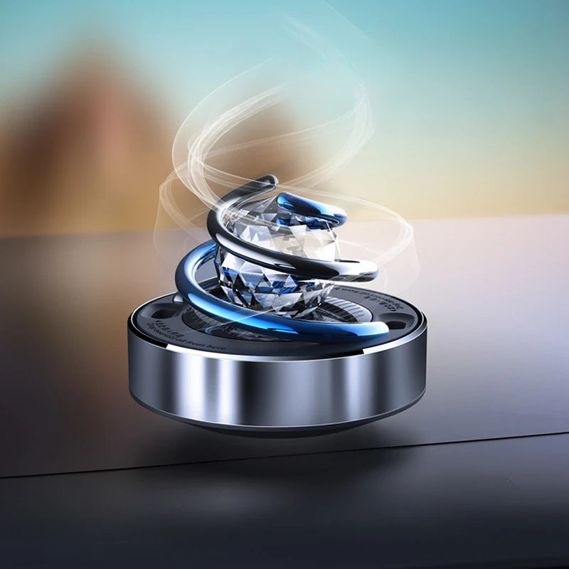 Car Air Freshener Creative Solar Rotation Perfume Diffuser โ Lasting Fragrance & Stylish Interior Design Accent | Home Accessories On Sale!