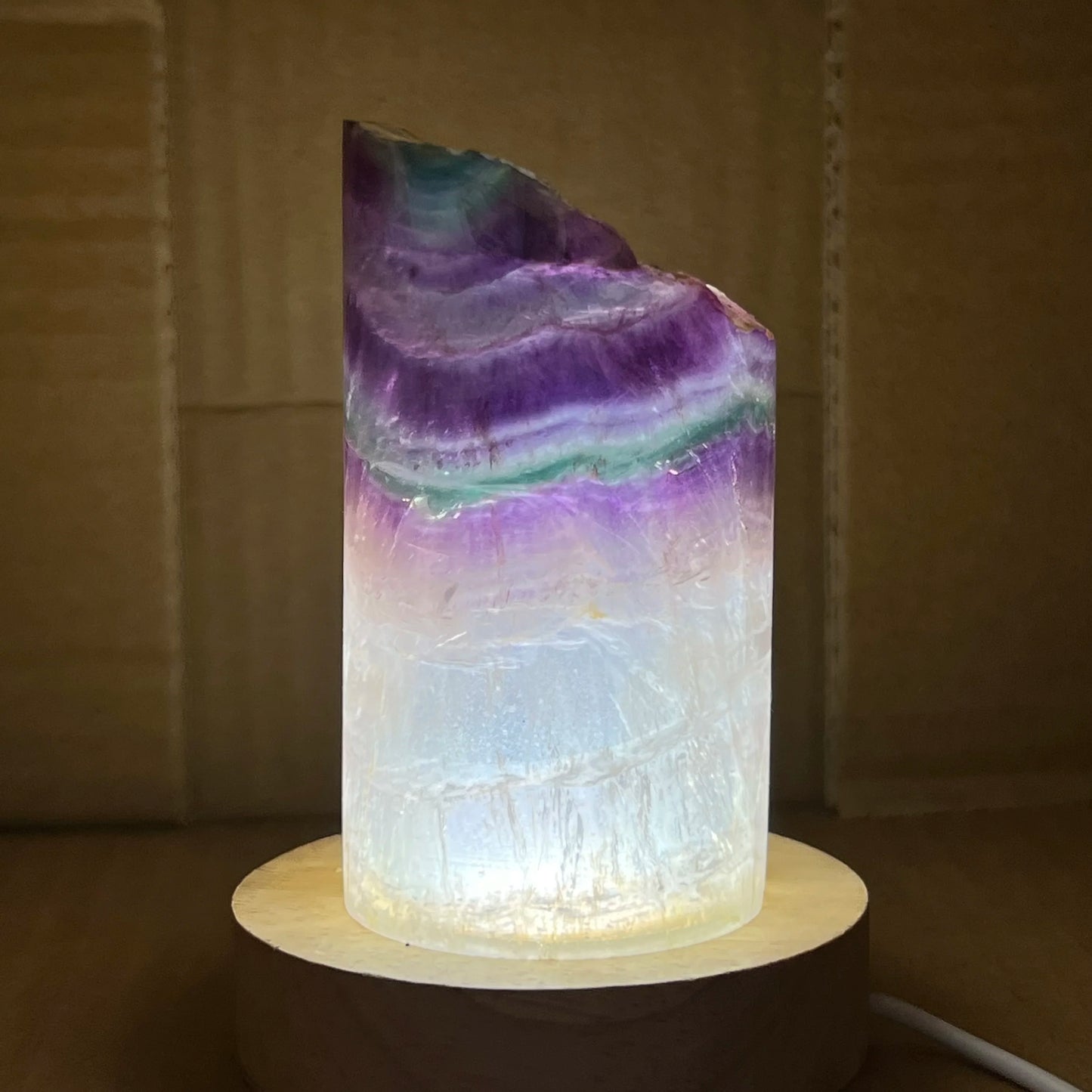 Natural Rainbow Fluorite Lamp for Sale | Home Decor Sale | Interior Design Accents | Modern Panel Art | Free Worldwide Shipping