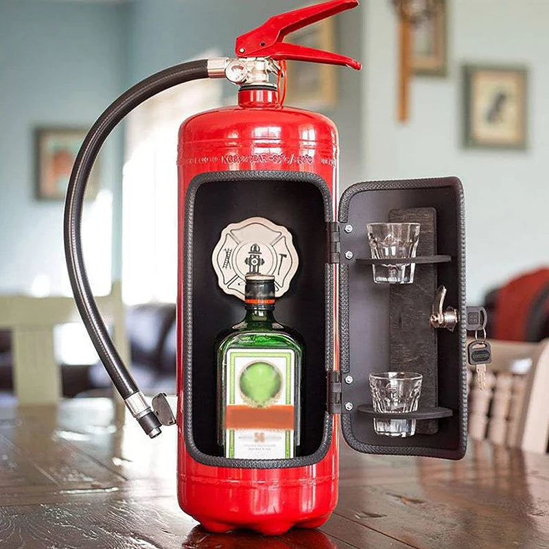 Fire Extinguisher Mini Bar Wine Cabinet – Unique Home Accessories for Stylish Liquor Storage