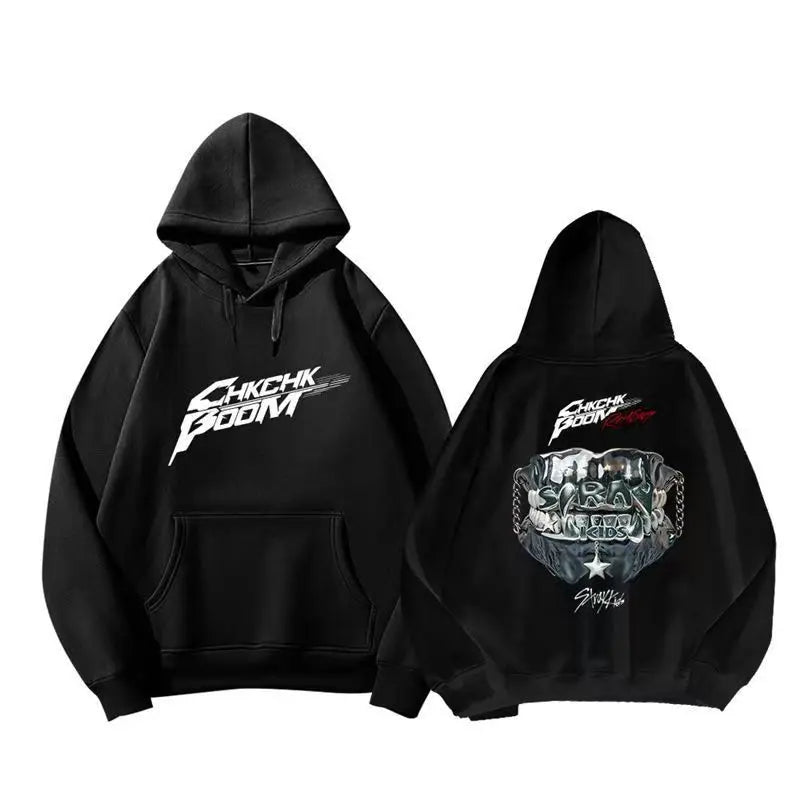 stray kids album returns to ATE text logo song wear men and women print comfortable hoodie hoodie explosion trend