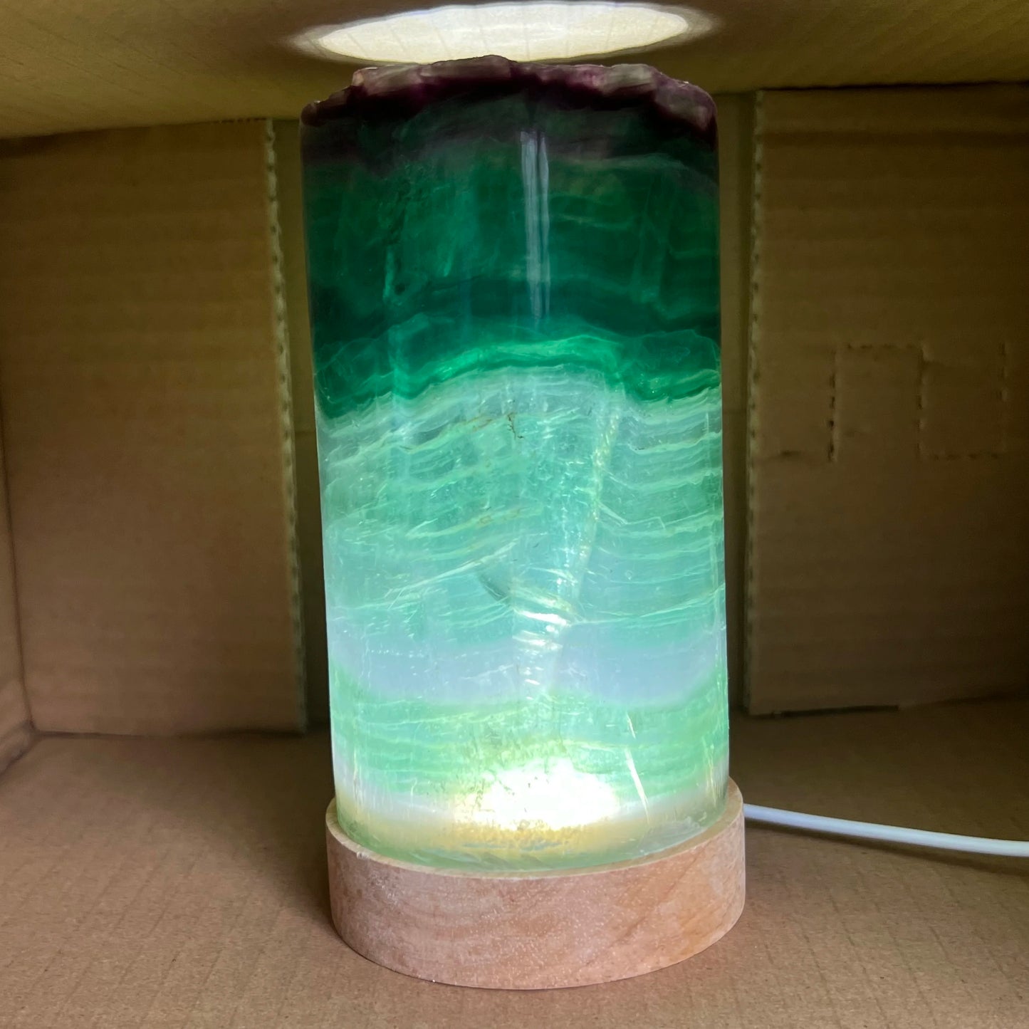 Natural Rainbow Fluorite Lamp for Sale | Home Decor Sale | Interior Design Accents | Modern Panel Art | Free Worldwide Shipping
