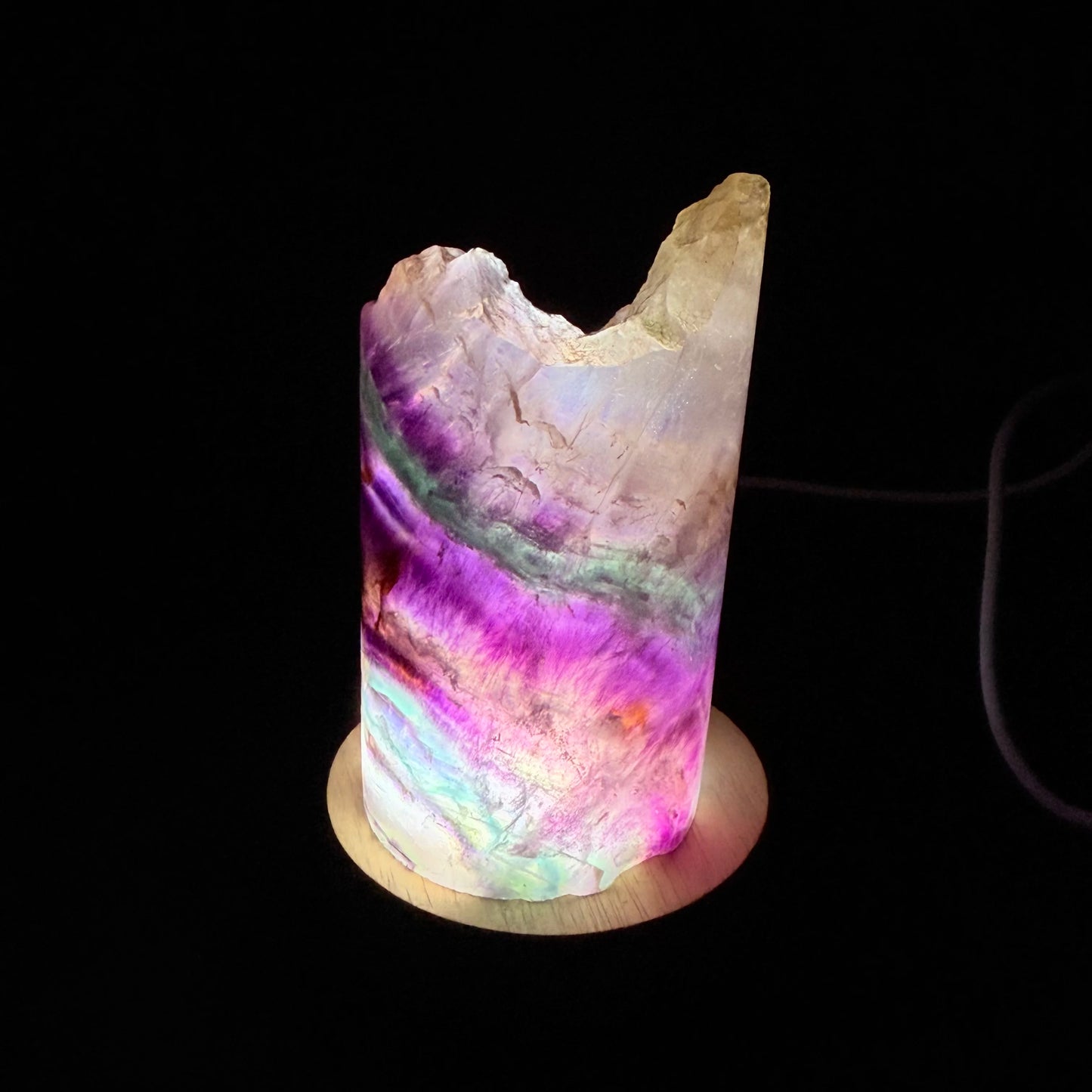 Natural Rainbow Fluorite Lamp for Sale | Home Decor Sale | Interior Design Accents | Modern Panel Art | Free Worldwide Shipping