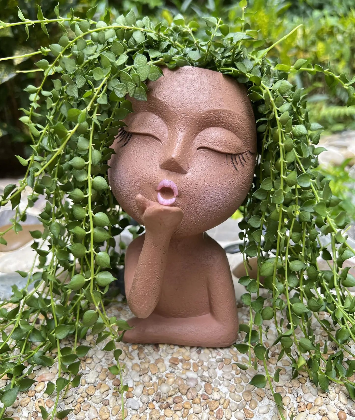 Girls Face Head Flower Planter β Unique Home Accessories for Elegant Interior Design Accents | Free Shipping Worldwide!