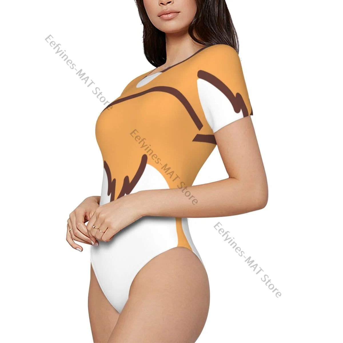 Woman Slim Bottoming Jumpsuit Cute Corgi Butt Female Short Jumpsuit Bodysiut Sexy Clothes