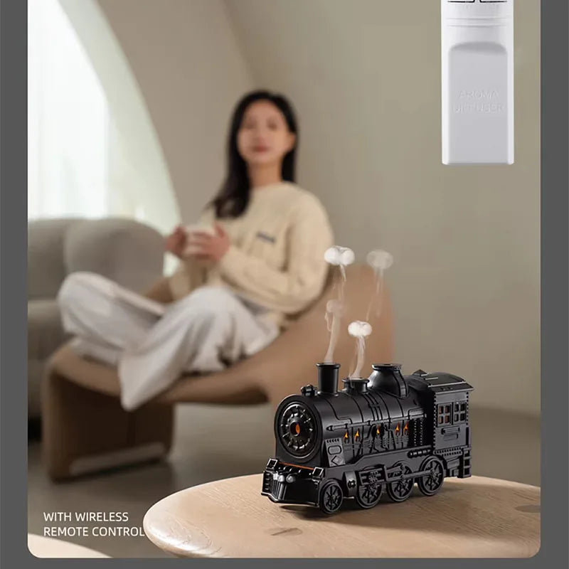 Train Shape Mini Diffuser for Home Decor Sale Aromatherapy Cool Mist Humidifier Panel Art Interior Design Accent