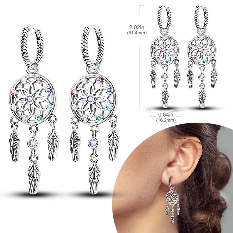 925 Sterling Silver Hoops Earrings Hypoallergenic Hoops Earrings With Zirconia Fashion High Quality Jewelry for Women Girls