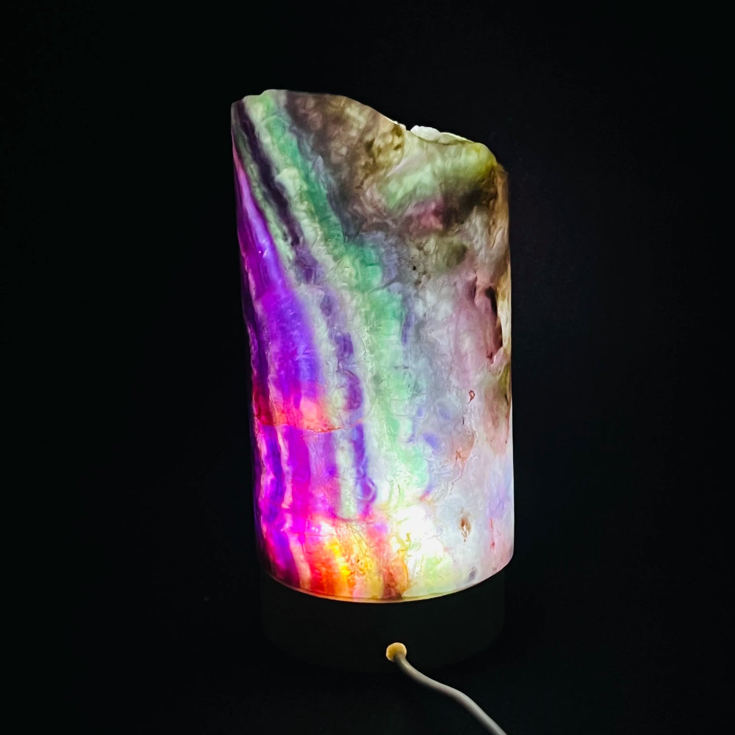 Natural Rainbow Fluorite Lamp for Sale | Home Decor Sale | Interior Design Accents | Modern Panel Art | Free Worldwide Shipping