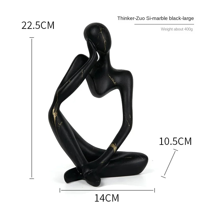 Transform Your Space with Resin Thinker Statue - Abstract Art Home Decor Accents | Free Shipping & Up to 70% Off!
