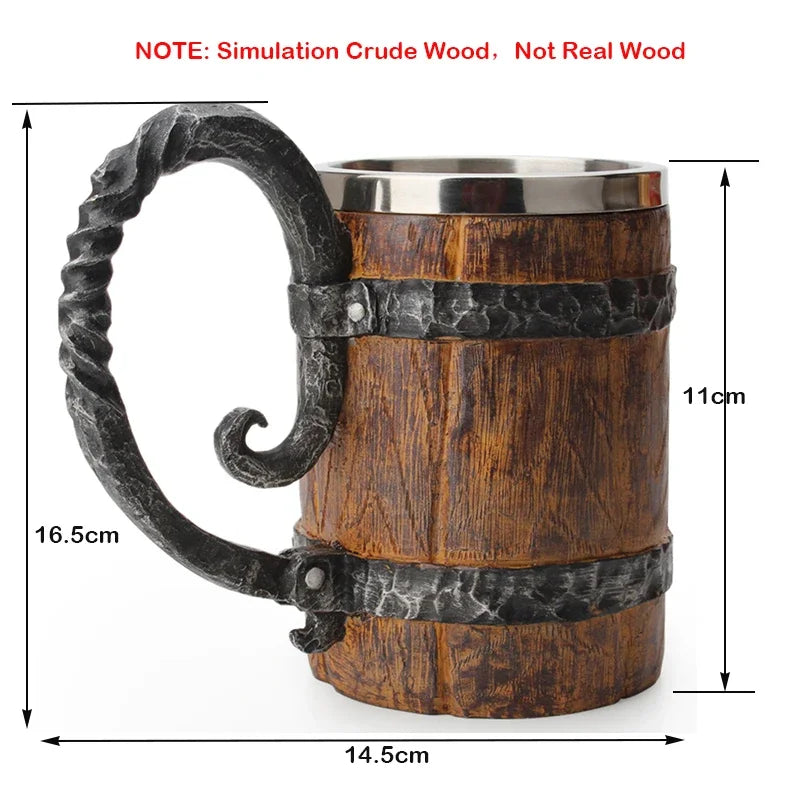 Viking Style Insulated Beer Mug – Unique Home Accessories for Hot and Cold Drinks