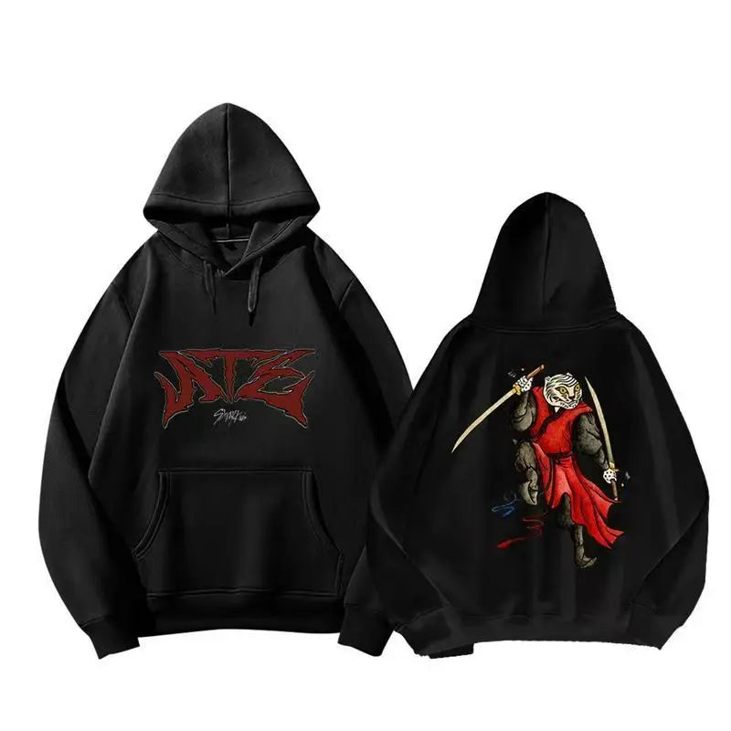 stray kids album returns to ATE text logo song wear men and women print comfortable hoodie hoodie explosion trend
