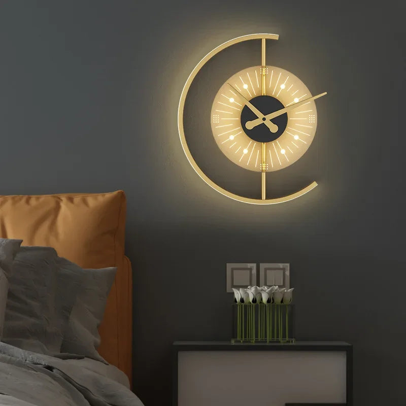Illuminate & Elevate Your Space with the Modern LED Wall Lamp Clock β A Fusion of Functionality & Style!