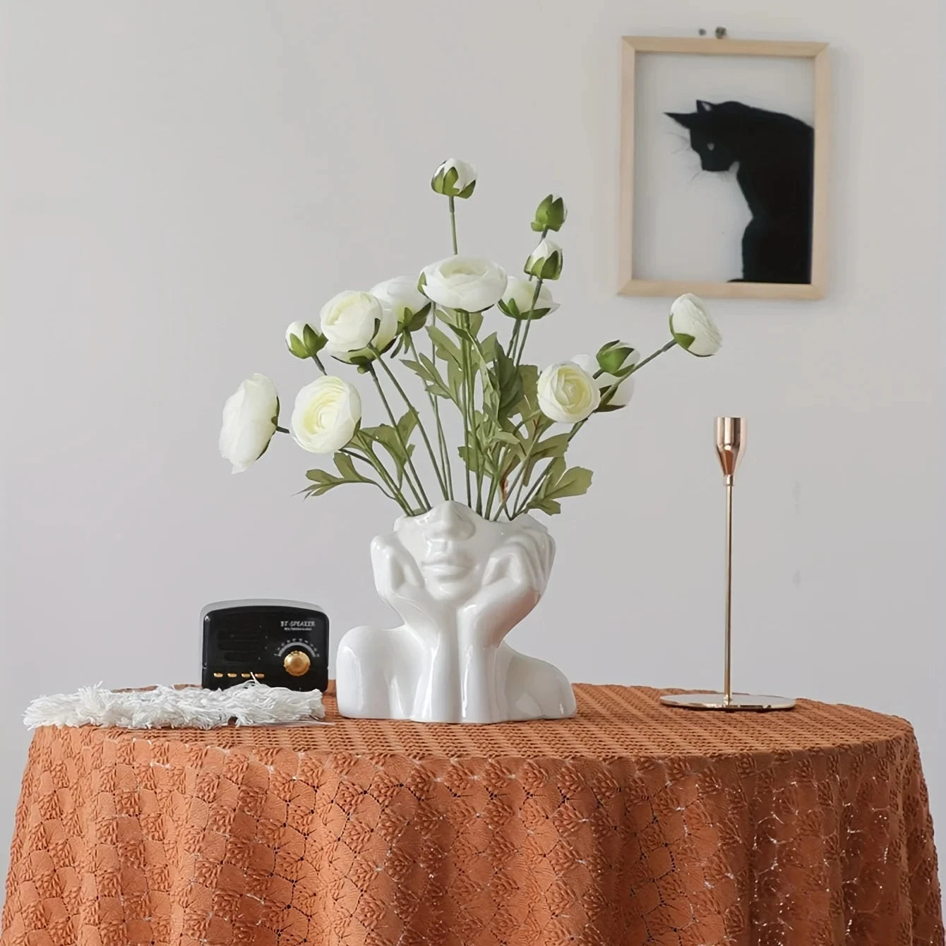 Home Decor Sale Modern Female Head Vase β Interior Design Accent for a Unique Touch