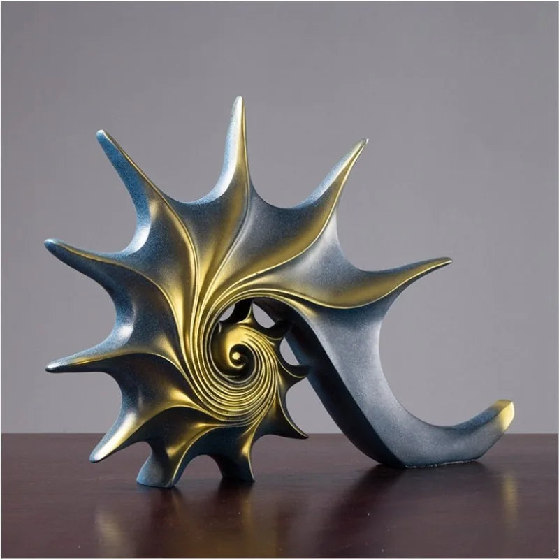 Resin Conch Sea Snail Sculpture | Home Decor Sale | Unique Animal Figurines for Coastal Interior Design