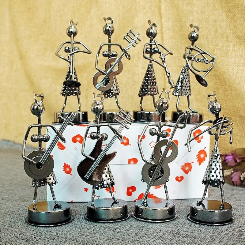 Iron Musician Band Metal Craft Set โ Stylish Home Accessories for Interior Design Accents