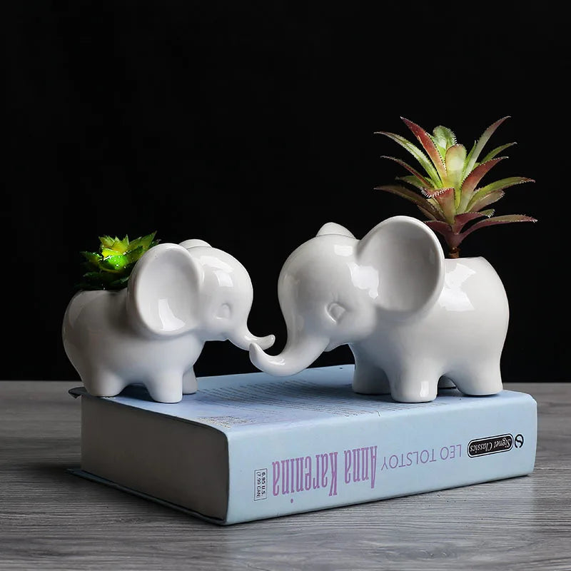 Cute Elephant Ceramic Flowerpots | Adorable Home Accessories | Home Decor Sale β Free Shipping Worldwide