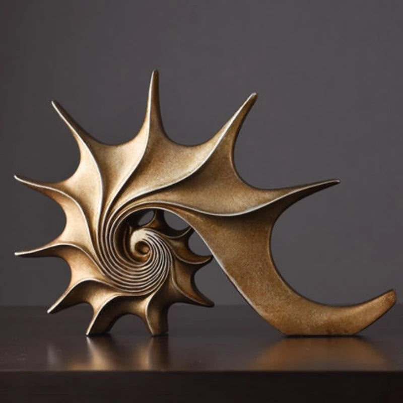 Resin Conch Sea Snail Sculpture | Home Decor Sale | Unique Animal Figurines for Coastal Interior Design