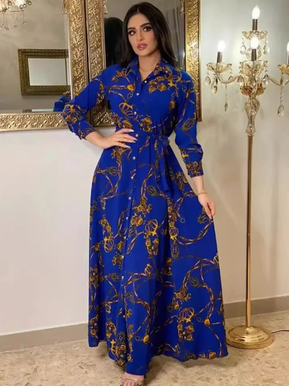Muslim Abaya Dress Women Ramadan Print Shirt Dresses Autumn Turkey Islamic Vestidos Elegant India Moroccan Kaftan Arab 2025