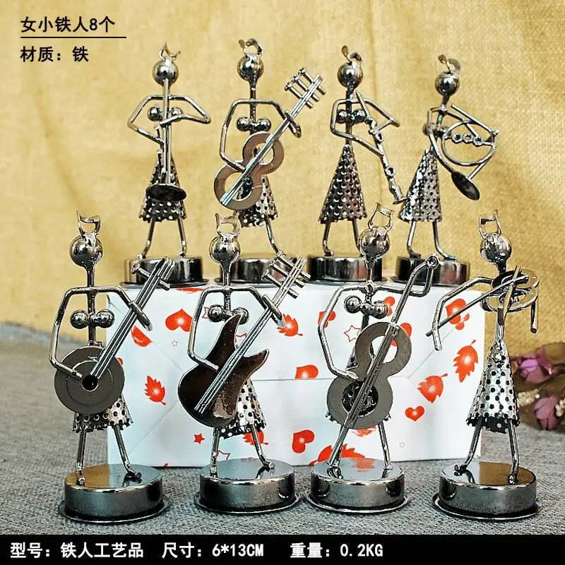 Iron Musician Band Metal Craft Set โ Stylish Home Accessories for Interior Design Accents