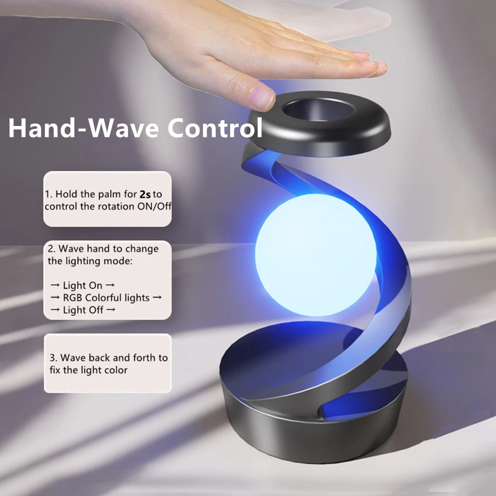 Elevate Your Space with the Creative Rotating Floating Table Lamp